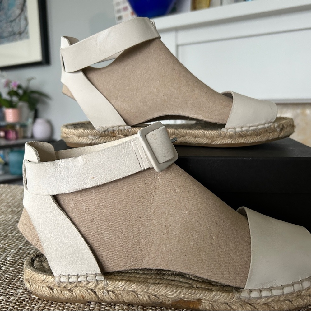 GUC J. Crew Ankle Strap Espadrilles, Natural, Size 9